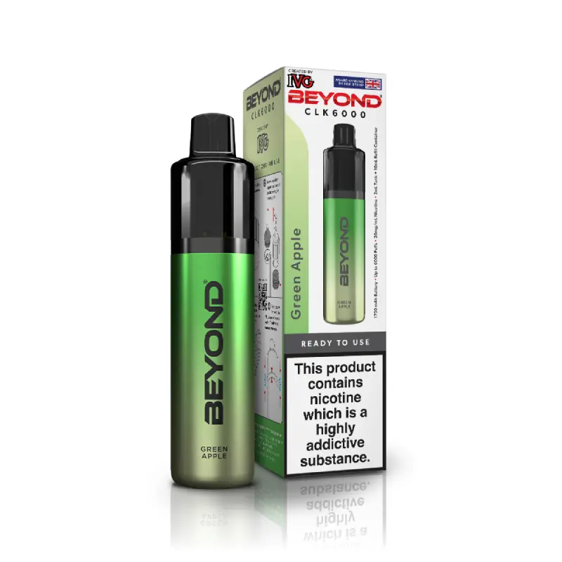 Green Apple IVG Beyond CLK 6000 Disposable Vape 20mg 